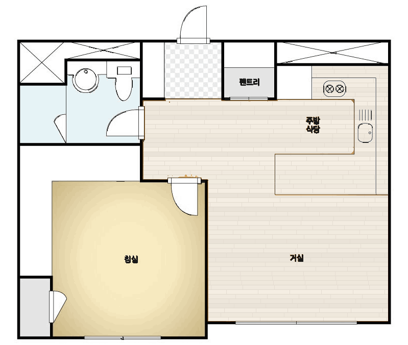 신설동역 자이르네 오피스텔 89A 평면도